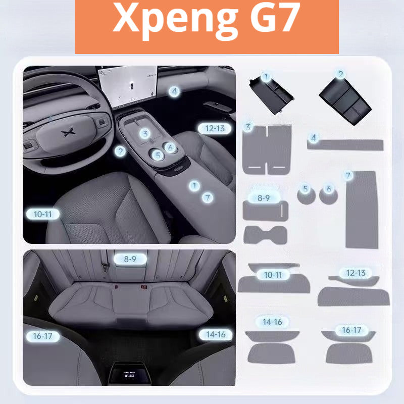 Xpeng G7 Full interior protection mat ➕storage box