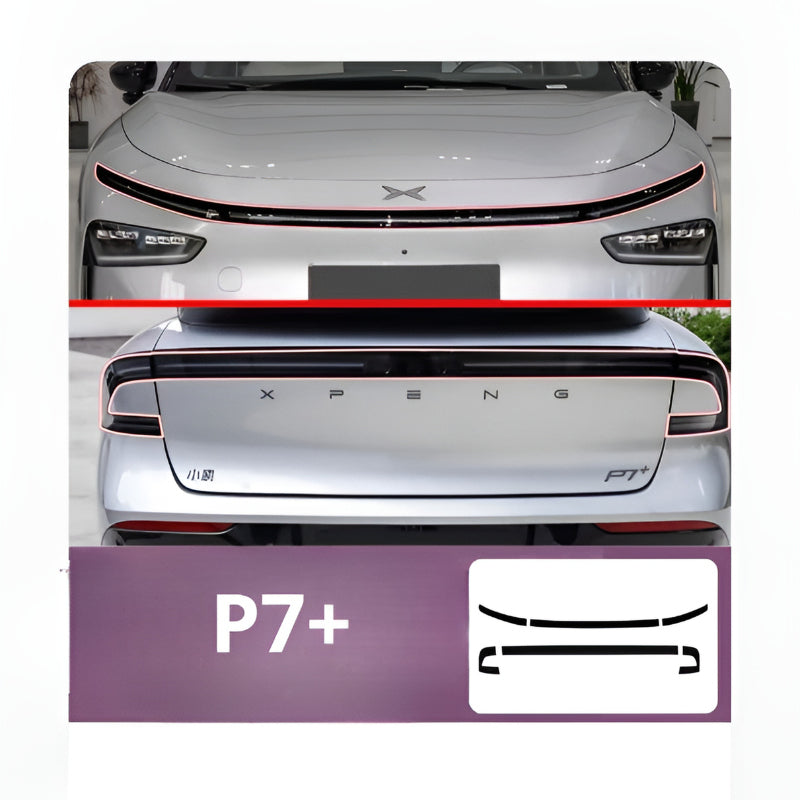 Xpeng P7 P7i P7+Transparent Smoked Black Protective Film