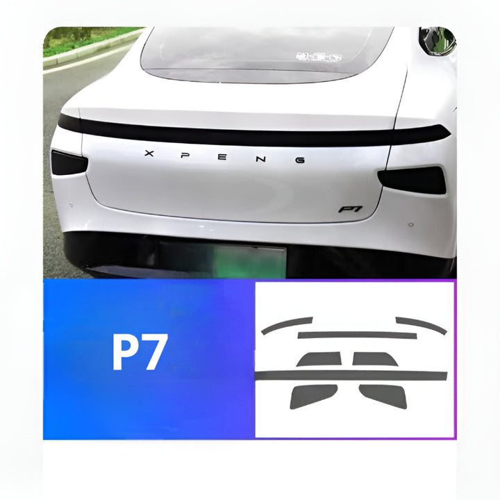 Xpeng P7 P7i P7+Transparent Smoked Black Protective Film