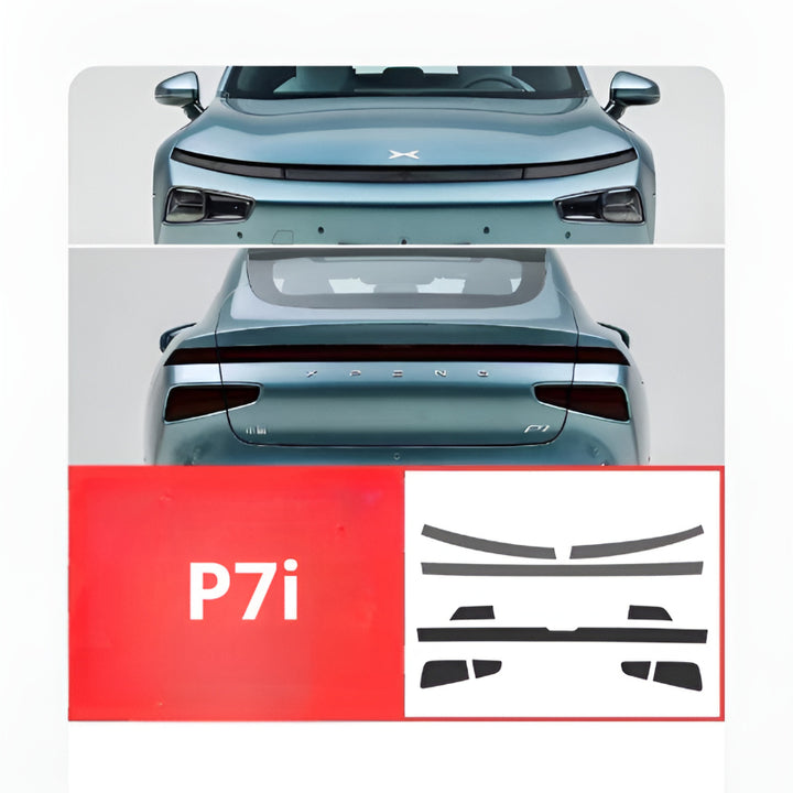 Xpeng P7 P7i P7+Transparent Smoked Black Protective Film