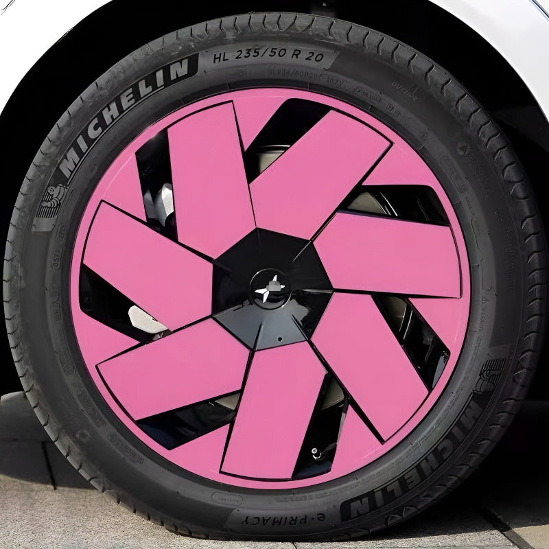 Xpeng X9 Hubcap Sticker Blackout Modification （ 5 Wheels ）