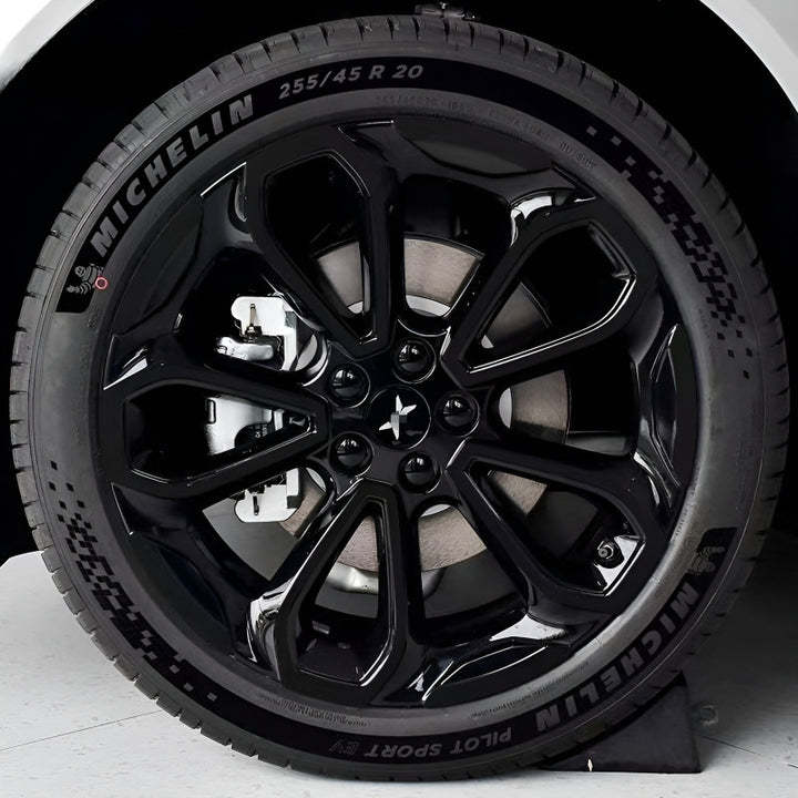 25 Xpeng G6 Hubcap Sticker Blackout Modification