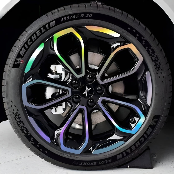 25 Xpeng G6 Hubcap Sticker Blackout Modification