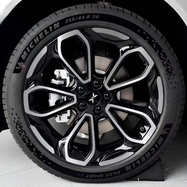 25 Xpeng G6 Hubcap Sticker Blackout Modification