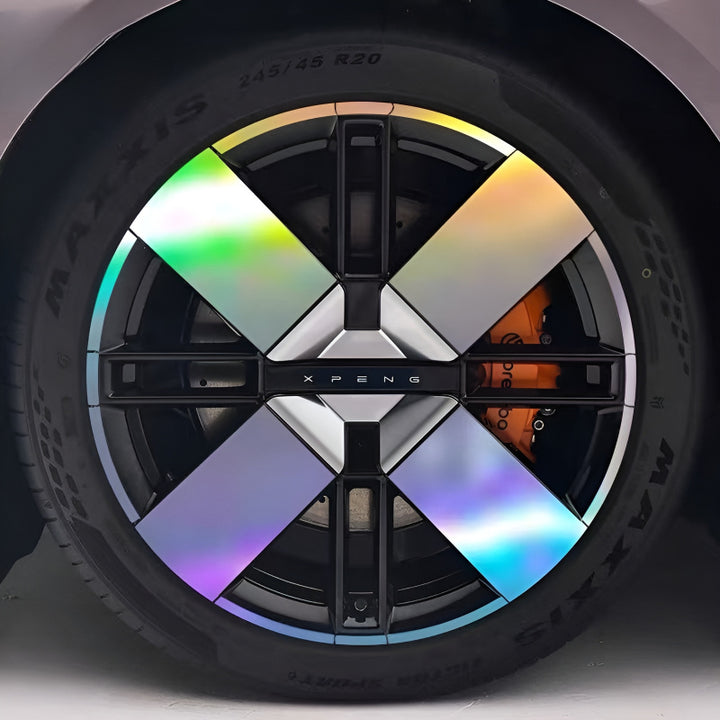 25 Xpeng P7 Hubcap Sticker Blackout Modification （ 5 Wheels ）