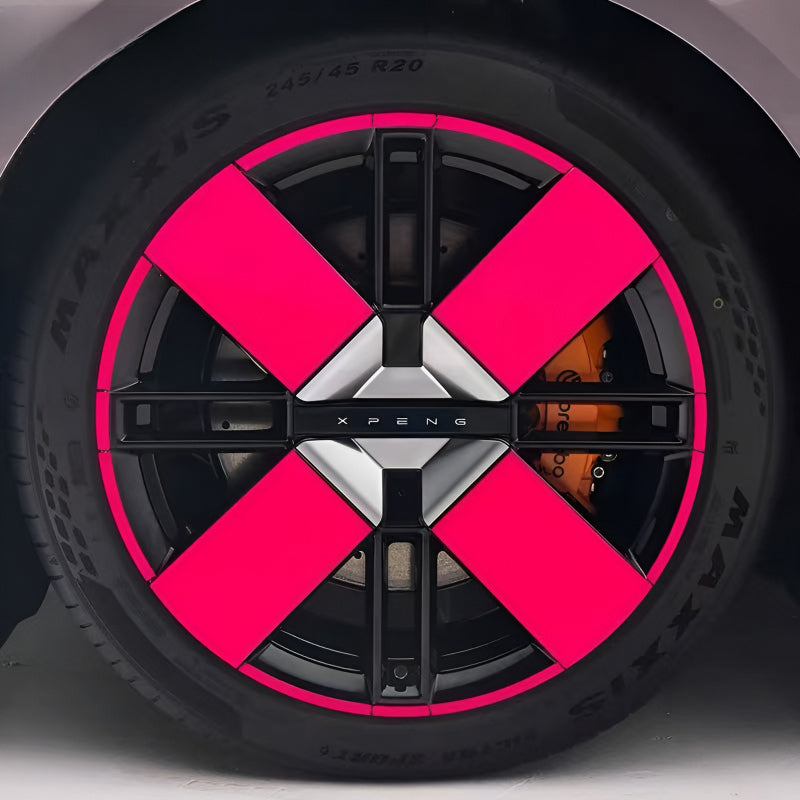 25 Xpeng P7 Hubcap Sticker Blackout Modification （ 5 Wheels ）