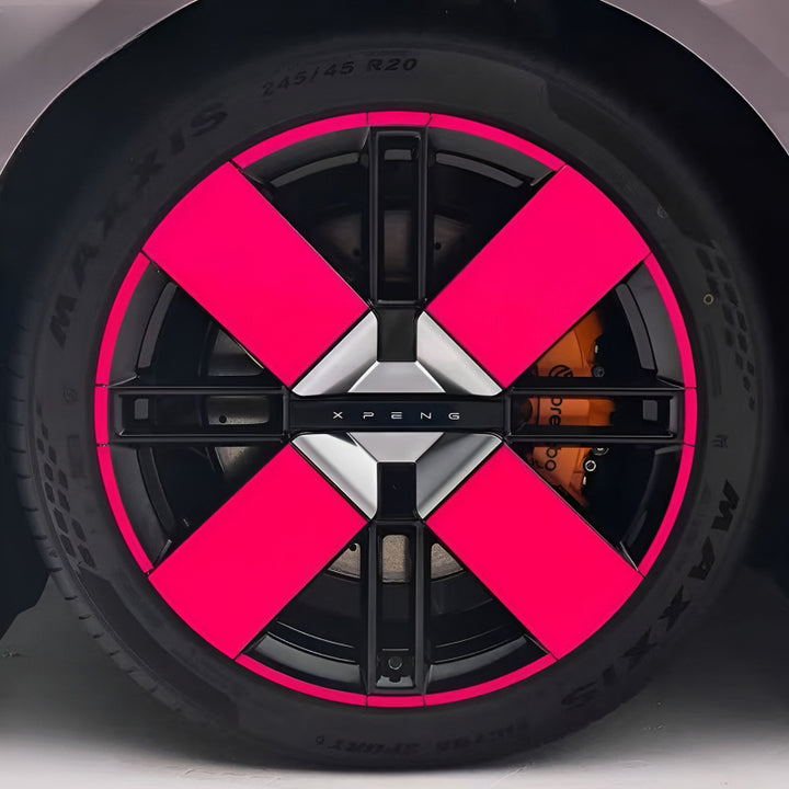 25 Xpeng P7 Hubcap Sticker Blackout Modification （ 5 Wheels ）