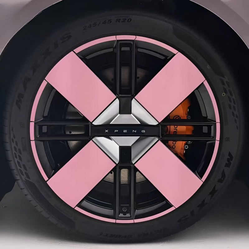 25 Xpeng P7 Hubcap Sticker Blackout Modification （ 5 Wheels ）