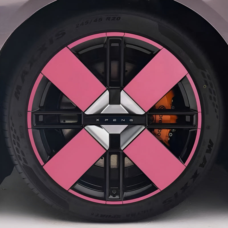25 Xpeng P7 Hubcap Sticker Blackout Modification （ 5 Wheels ）