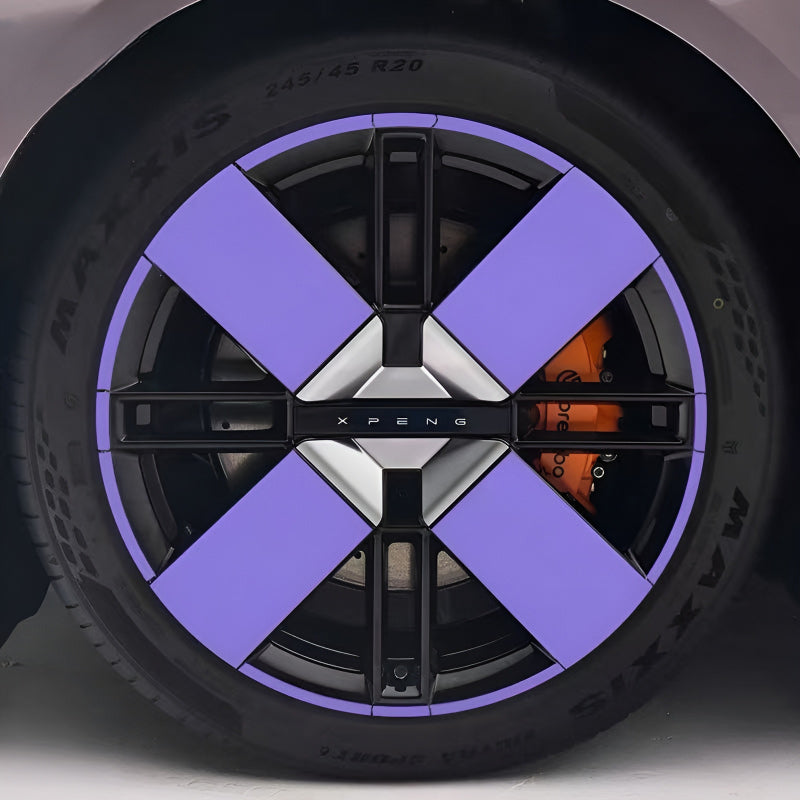 25 Xpeng P7 Hubcap Sticker Blackout Modification （ 5 Wheels ）