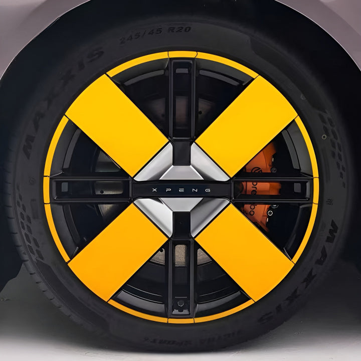 25 Xpeng P7 Hubcap Sticker Blackout Modification （ 5 Wheels ）