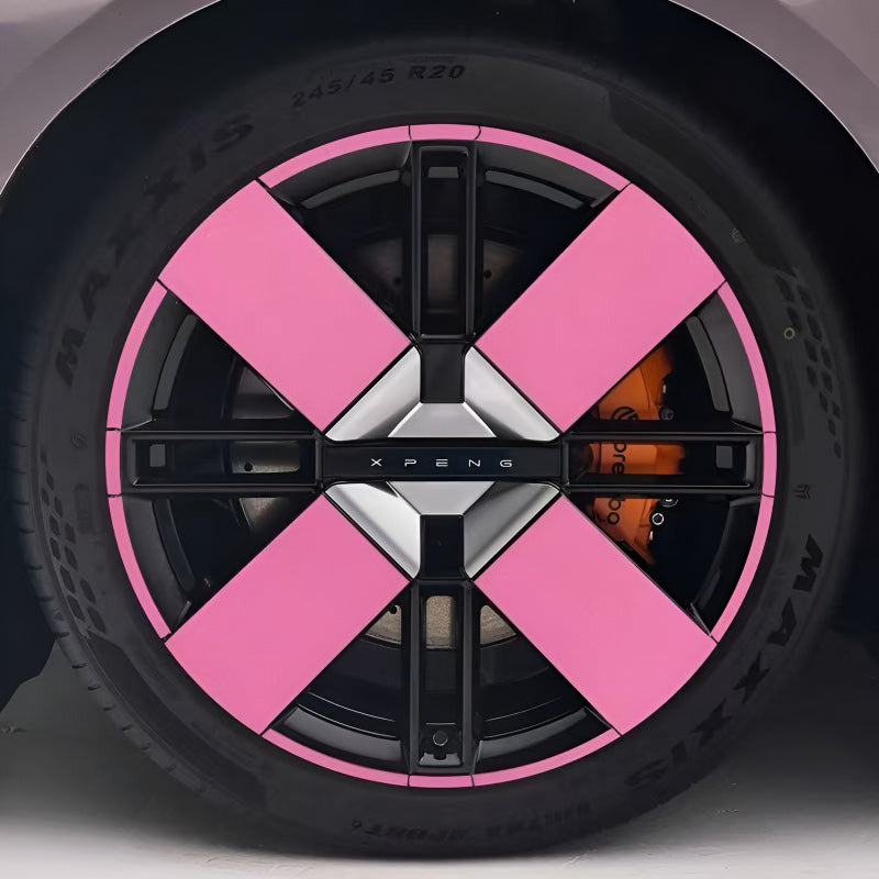 25 Xpeng P7 Hubcap Sticker Blackout Modification （ 5 Wheels ）