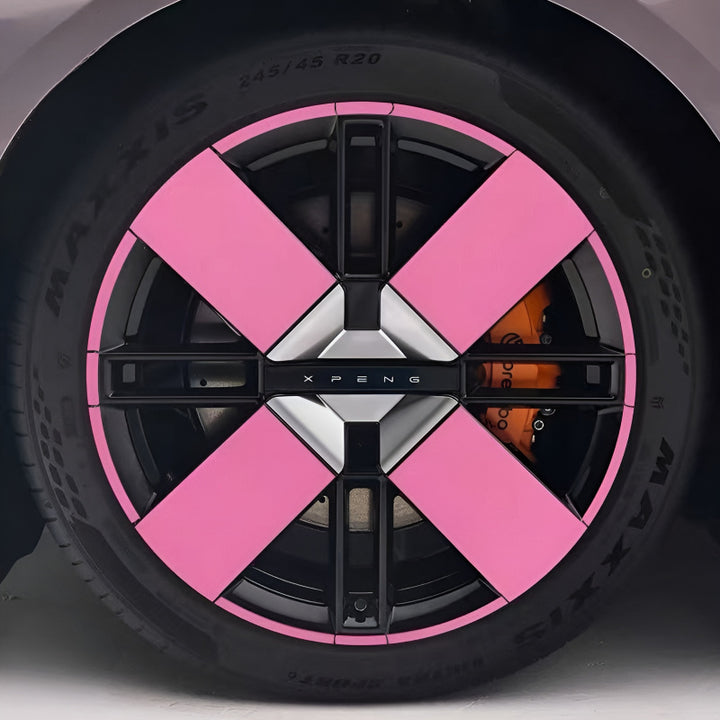 25 Xpeng P7 Hubcap Sticker Blackout Modification （ 5 Wheels ）