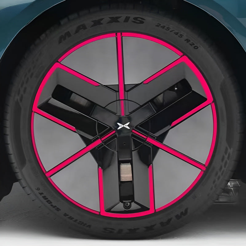 25 Xpeng P7 Hubcap Sticker Blackout Modification （ 5 Wheels ）