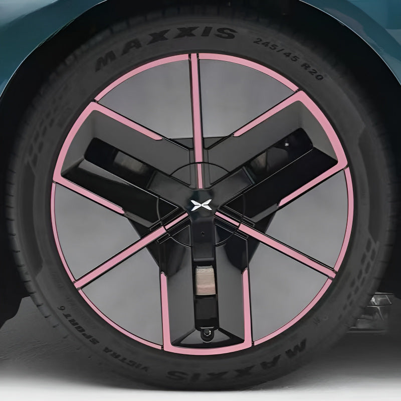 25 Xpeng P7 Hubcap Sticker Blackout Modification （ 5 Wheels ）