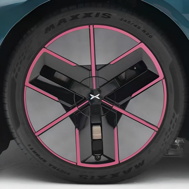 25 Xpeng P7 Hubcap Sticker Blackout Modification （ 5 Wheels ）