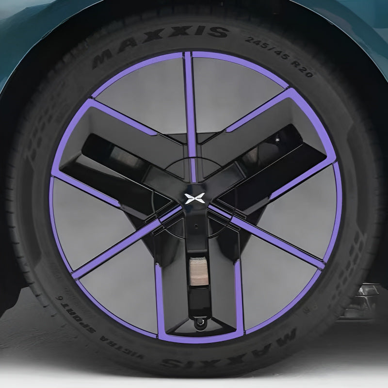 25 Xpeng P7 Hubcap Sticker Blackout Modification （ 5 Wheels ）