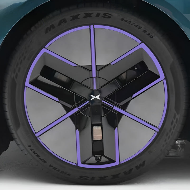 25 Xpeng P7 Hubcap Sticker Blackout Modification （ 5 Wheels ）