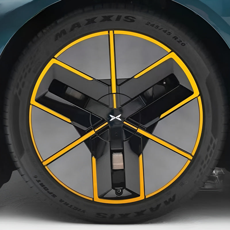 25 Xpeng P7 Hubcap Sticker Blackout Modification （ 5 Wheels ）