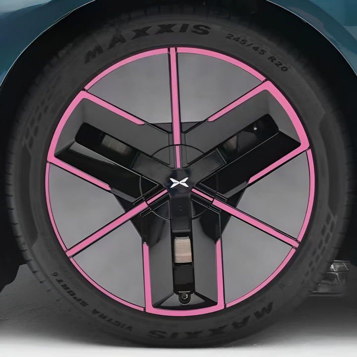 25 Xpeng P7 Hubcap Sticker Blackout Modification （ 5 Wheels ）