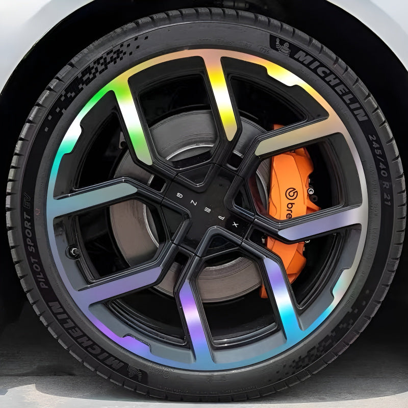 25 Xpeng P7 Hubcap Sticker Blackout Modification （ 5 Wheels ）