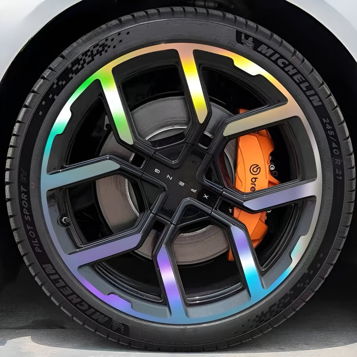 25 Xpeng P7 Hubcap Sticker Blackout Modification （ 5 Wheels ）