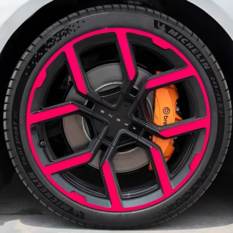 25 Xpeng P7 Hubcap Sticker Blackout Modification （ 5 Wheels ）