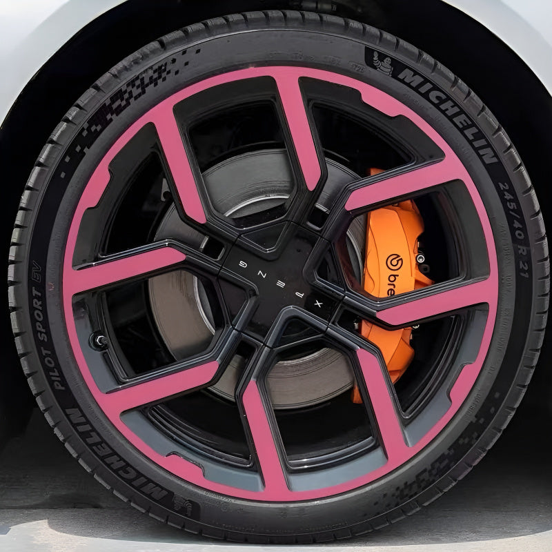 25 Xpeng P7 Hubcap Sticker Blackout Modification （ 5 Wheels ）