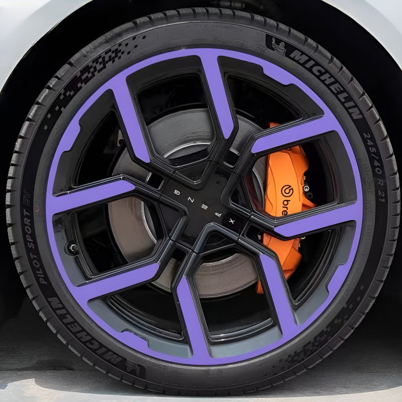 25 Xpeng P7 Hubcap Sticker Blackout Modification （ 5 Wheels ）