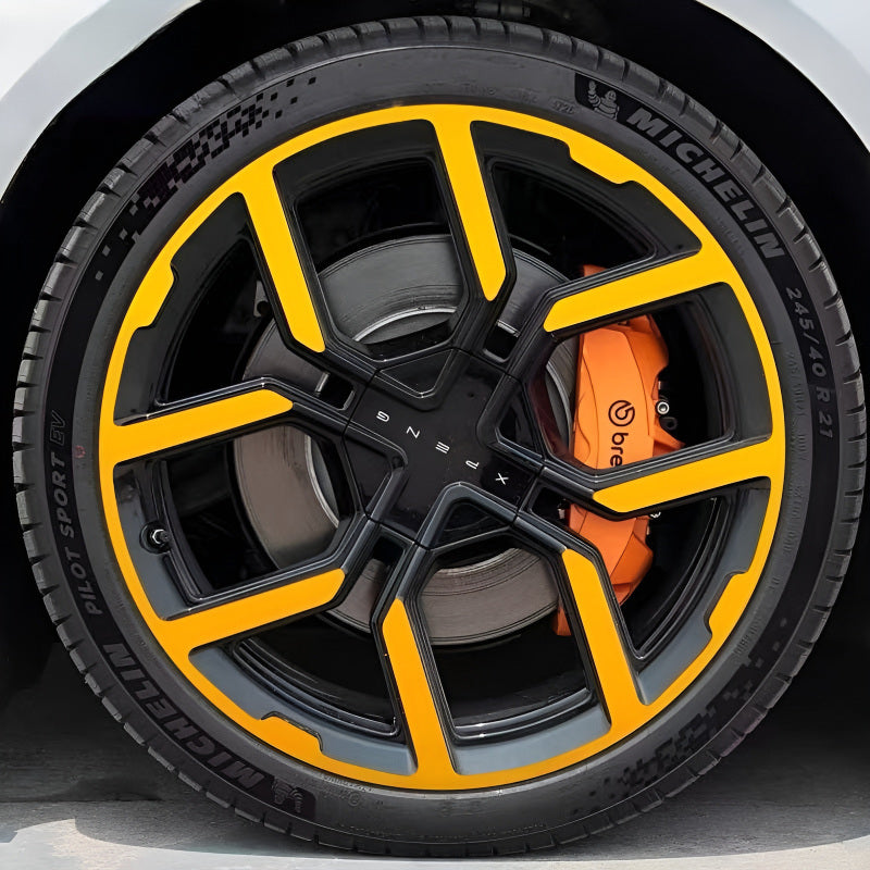 25 Xpeng P7 Hubcap Sticker Blackout Modification （ 5 Wheels ）
