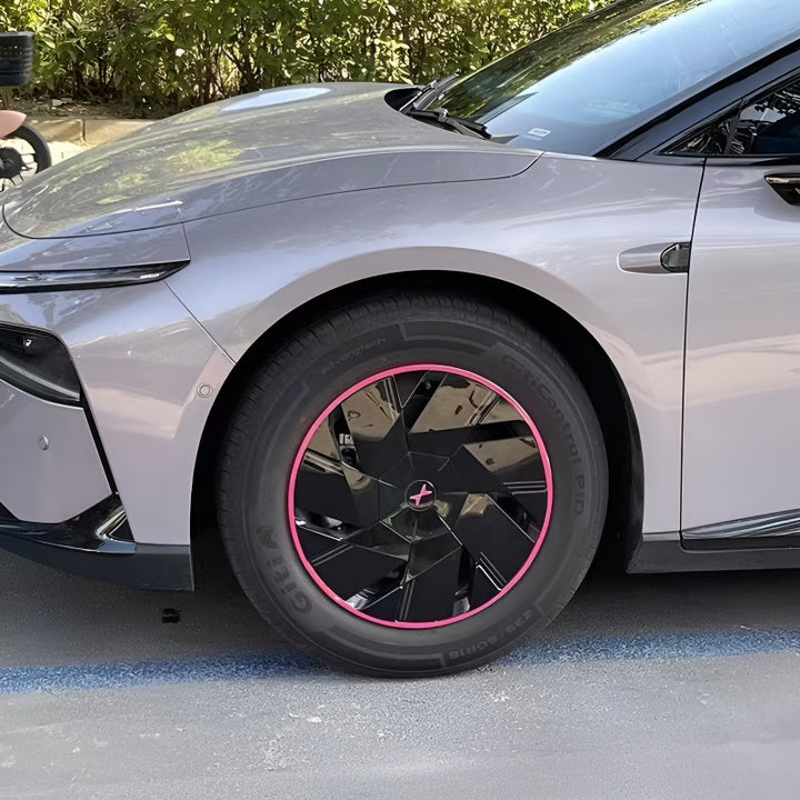 Xpeng P7+  Hubcap Sticker Blackout Modification （ 5 Wheels ）
