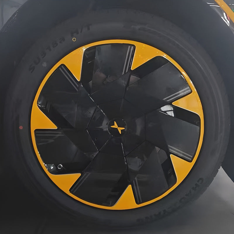Xpeng P7+  Hubcap Sticker Blackout Modification （ 5 Wheels ）