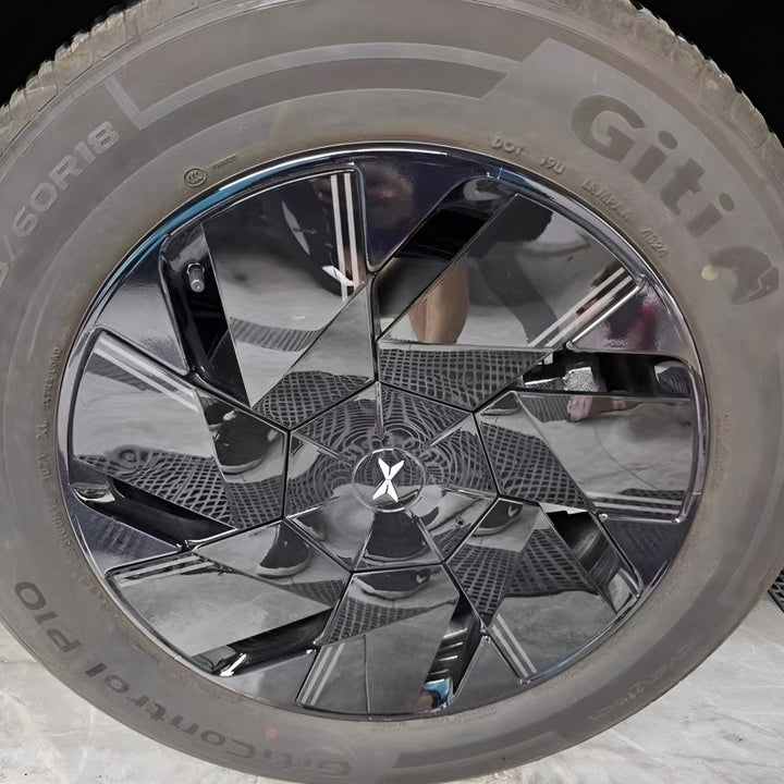 Xpeng P7+  Hubcap Sticker Blackout Modification （ 5 Wheels ）
