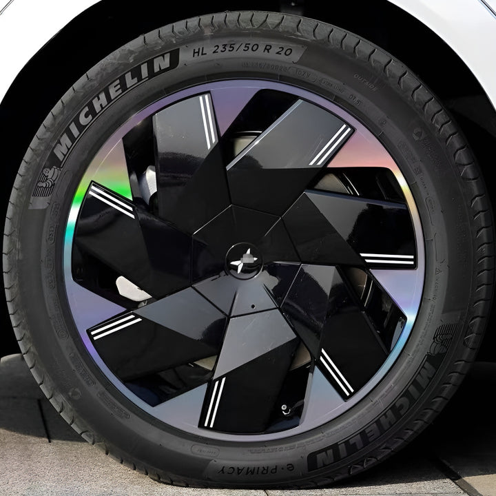 Xpeng P7+  Hubcap Sticker Blackout Modification （ 5 Wheels ）