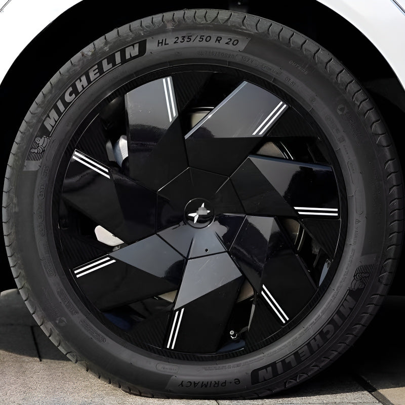 Xpeng P7+  Hubcap Sticker Blackout Modification （ 5 Wheels ）
