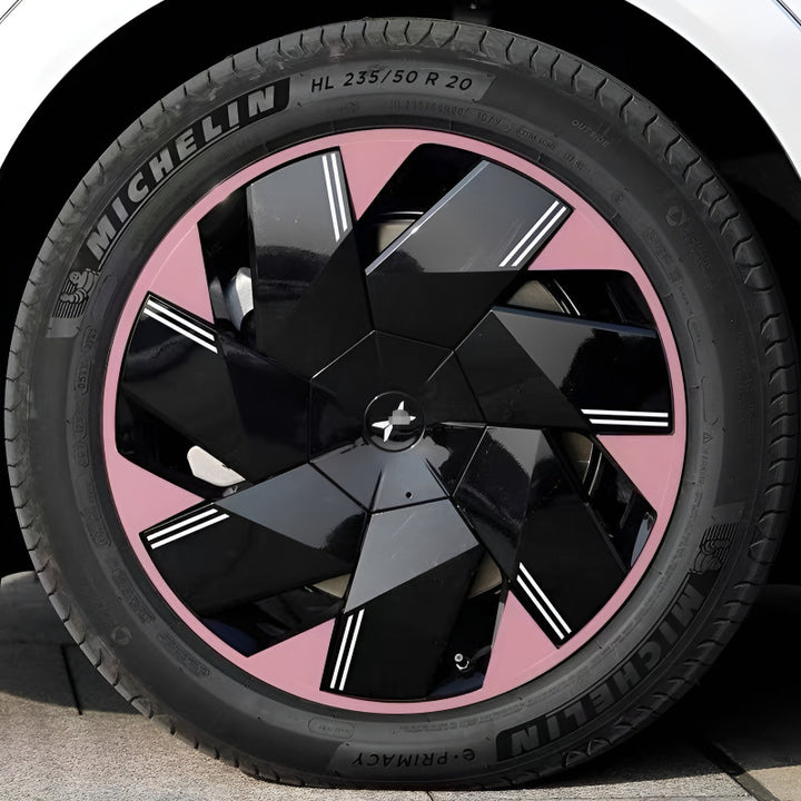 Xpeng P7+  Hubcap Sticker Blackout Modification （ 5 Wheels ）