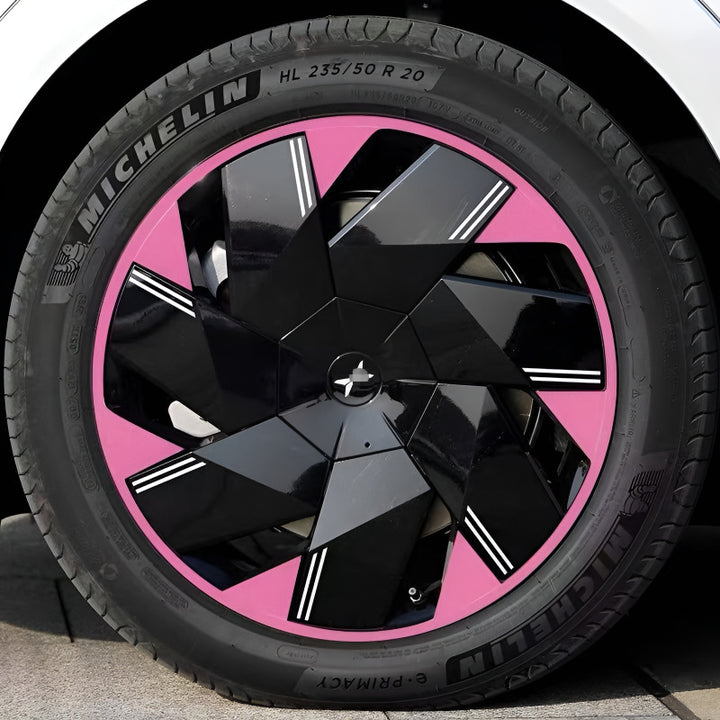 Xpeng P7+  Hubcap Sticker Blackout Modification （ 5 Wheels ）