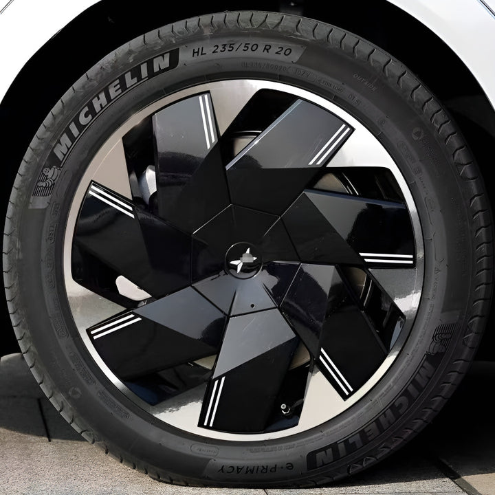 Xpeng P7+  Hubcap Sticker Blackout Modification （ 5 Wheels ）