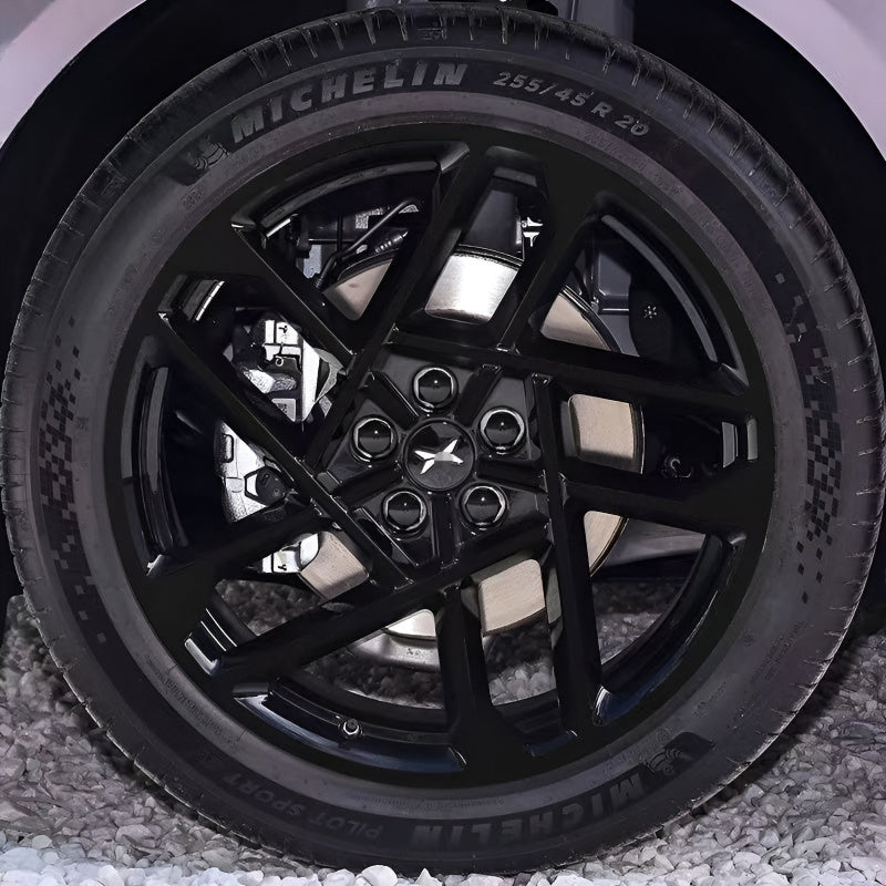 Xpeng P7+  Hubcap Sticker Blackout Modification （ 5 Wheels ）