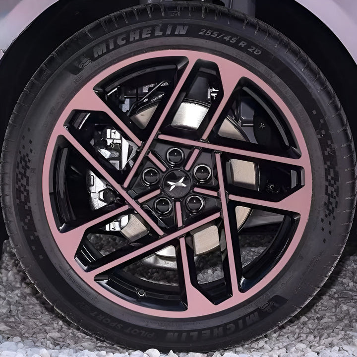Xpeng P7+  Hubcap Sticker Blackout Modification （ 5 Wheels ）