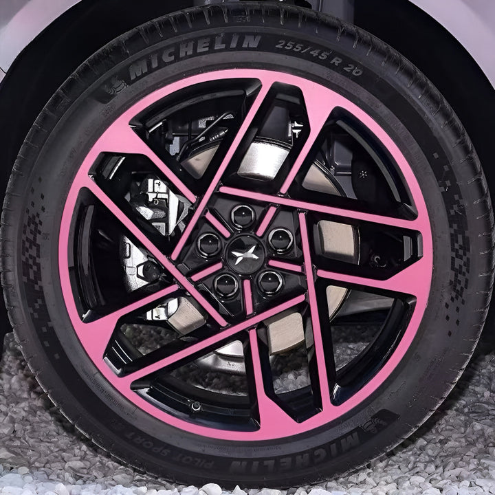 Xpeng P7+  Hubcap Sticker Blackout Modification （ 5 Wheels ）