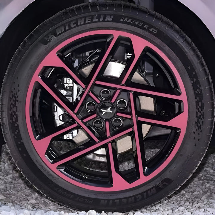 Xpeng P7+  Hubcap Sticker Blackout Modification （ 5 Wheels ）