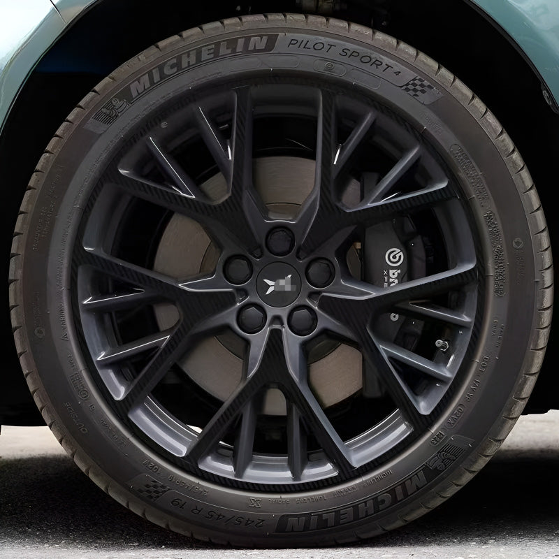 Xpeng P7+  Hubcap Sticker Blackout Modification （ 5 Wheels ）
