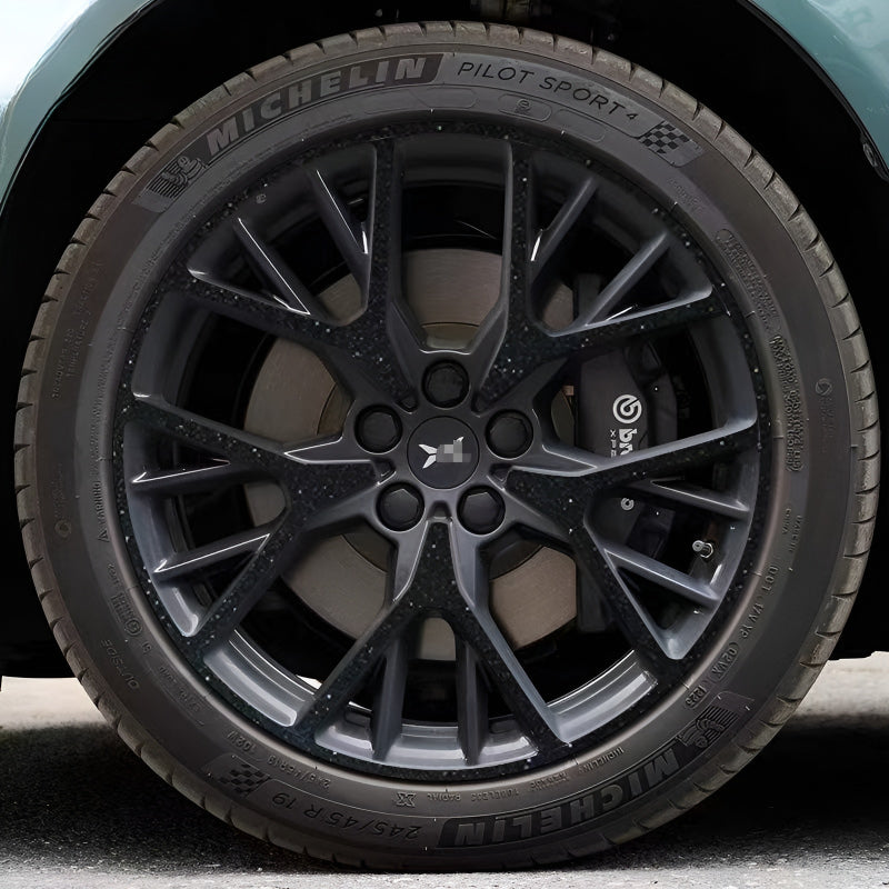 Xpeng P7+  Hubcap Sticker Blackout Modification （ 5 Wheels ）