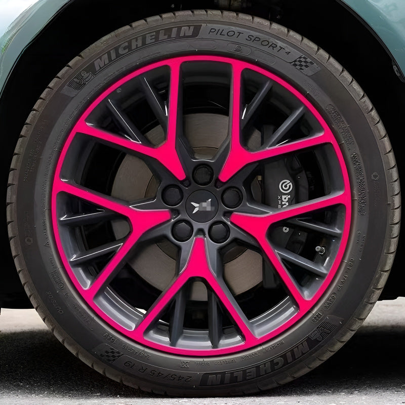 Xpeng P7+  Hubcap Sticker Blackout Modification （ 5 Wheels ）