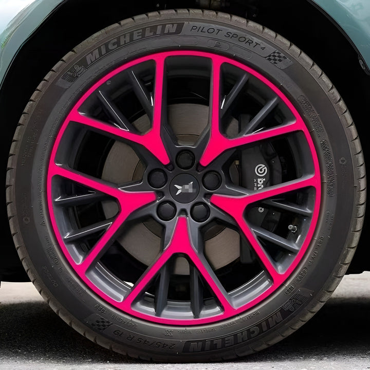 Xpeng P7+  Hubcap Sticker Blackout Modification （ 5 Wheels ）