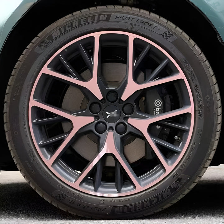 Xpeng P7+  Hubcap Sticker Blackout Modification （ 5 Wheels ）