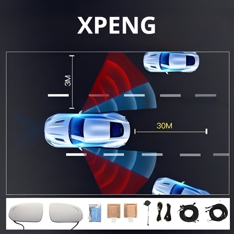 Rearview Mirror Warning Blind Spot Monitoring System