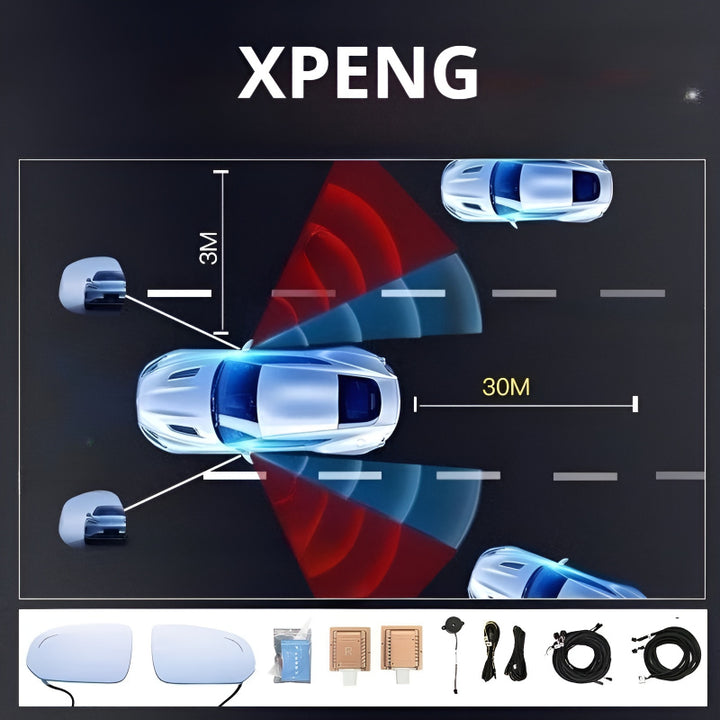 Rearview Mirror Warning Blind Spot Monitoring System