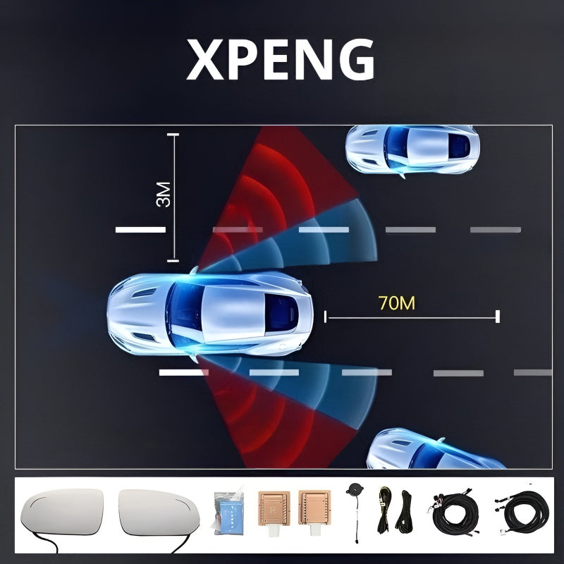 Rearview Mirror Warning Blind Spot Monitoring System